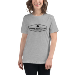 Little Engines "Courage, Service & Love" Emblem - Women's Relaxed T-Shirt (Light Colours)
