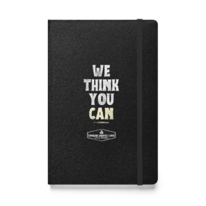 "Little Engines" We Think You Can - Hardcover bound notebook