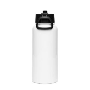 Little Engines "We Think You Can" Stainless steel water bottle with a straw lid