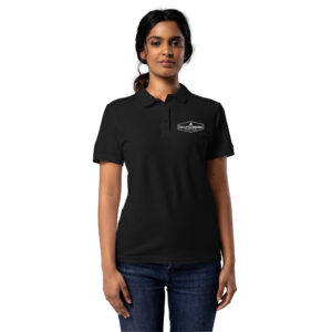 Little Engines logo Women’s pique polo shirt