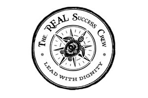 The REAL Success Crew logo with the tagline "Lead with Dignity," representing the membership community dedicated to living and working more true to yourself.