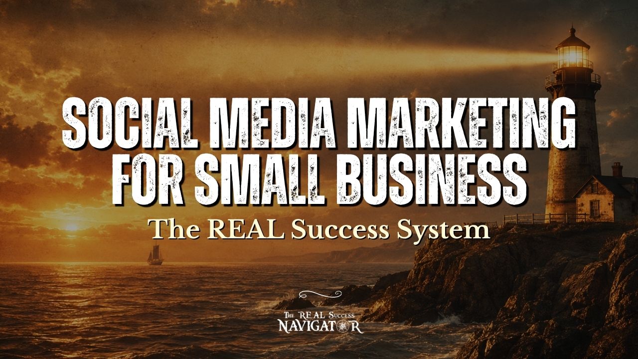 Title slide for the online course "Social Media Marketing for Small Business: The REAL Success System" by Ke