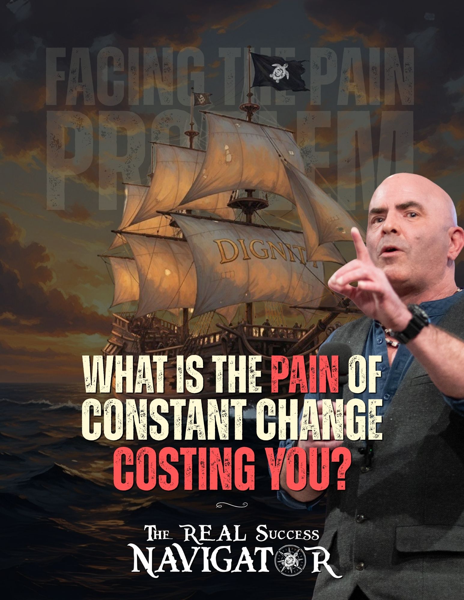 Title page image of Kevn Bulmer's speaking and coaching introduction deck on navigating constant change and adversity.
